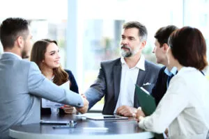 People at business meeting