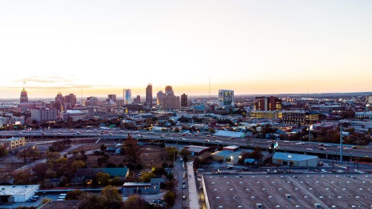 San Antonio skyline in the evening.