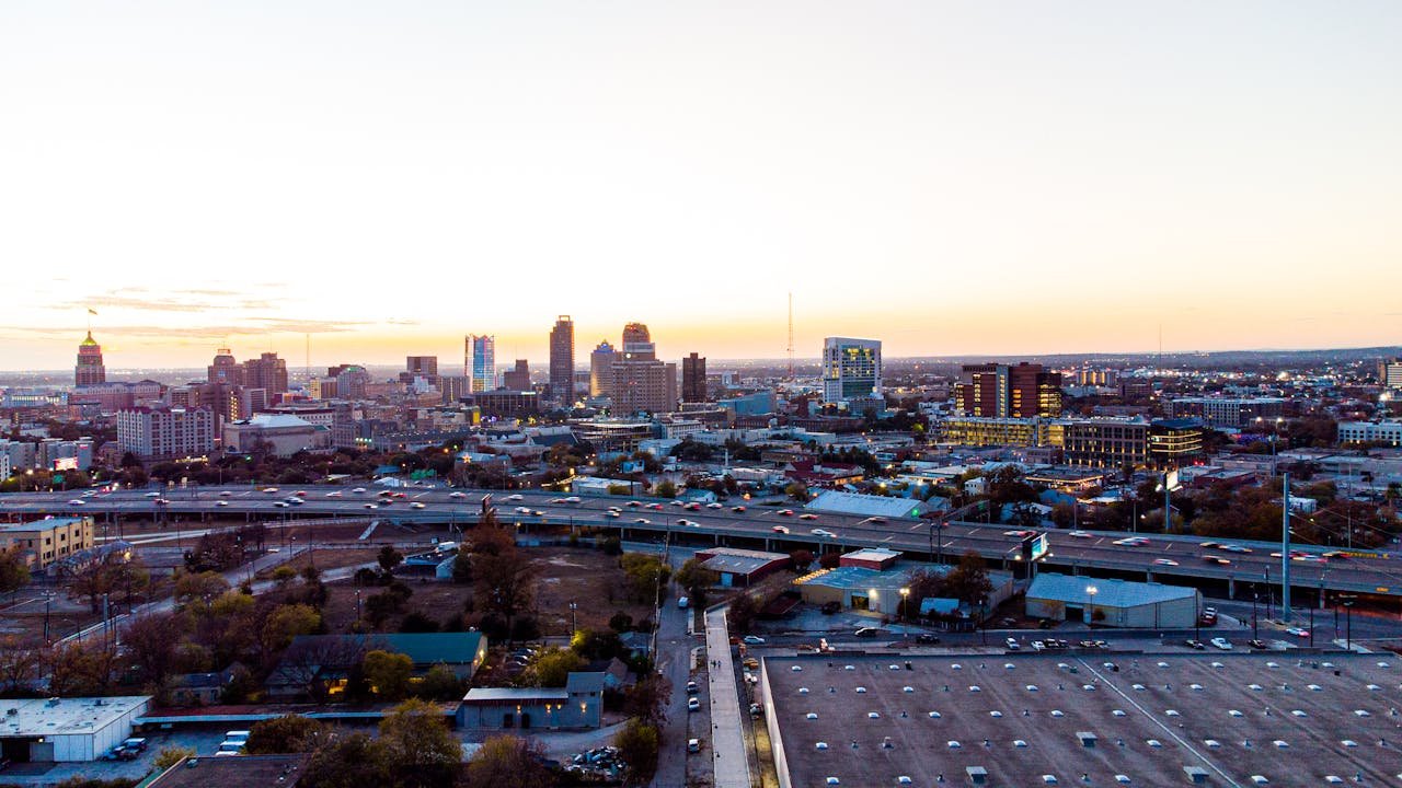 San Antonio skyline in the evening.